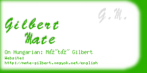 gilbert mate business card